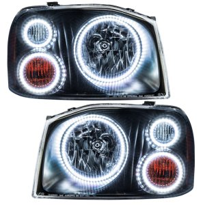 Nissan Frontier Headlight Assemblies - ORACLE Lighting - SMD Pre-Assembled Headlights, Triple Halo - White - `01-`04